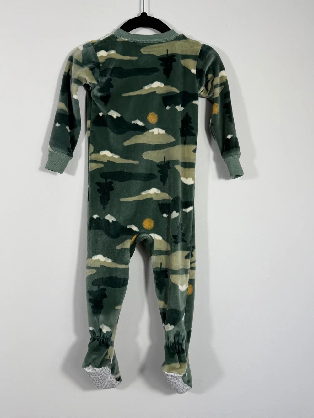 Carter’s Just One You 12M Green Mountain Velour Footed Pajama Sleeper